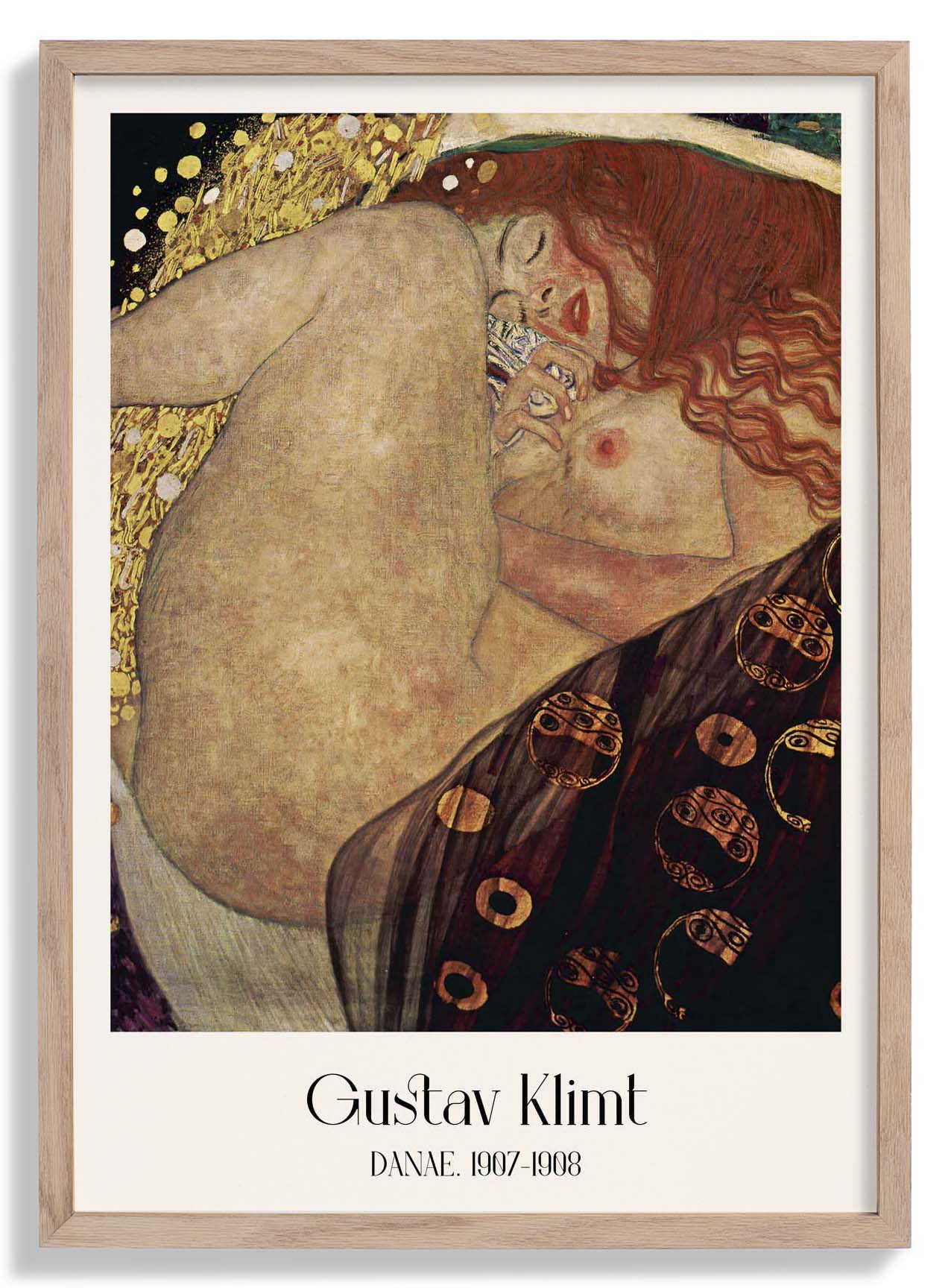Affiche Danaë - peinture de Gustav Klimt - 30x30 cm Affiche Danaë - peinture de Gustav Klimt - 30x30 cm
