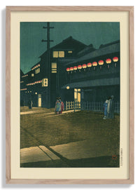 Souemoncho Night Art Print by Hasui - Kuriosis Fine Art GmbH