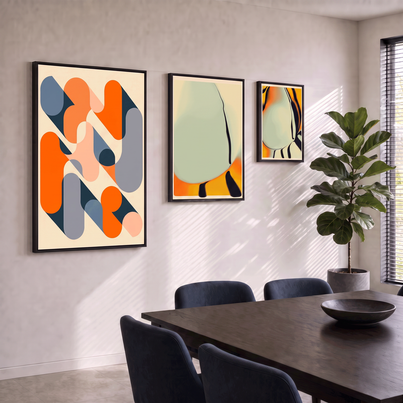 7 formas de colgar arte: del estilo salón a las paredes en cuadrícula