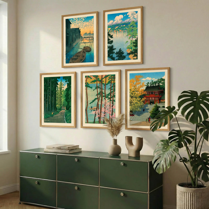 Hasui Springtime Art Gallery Wall