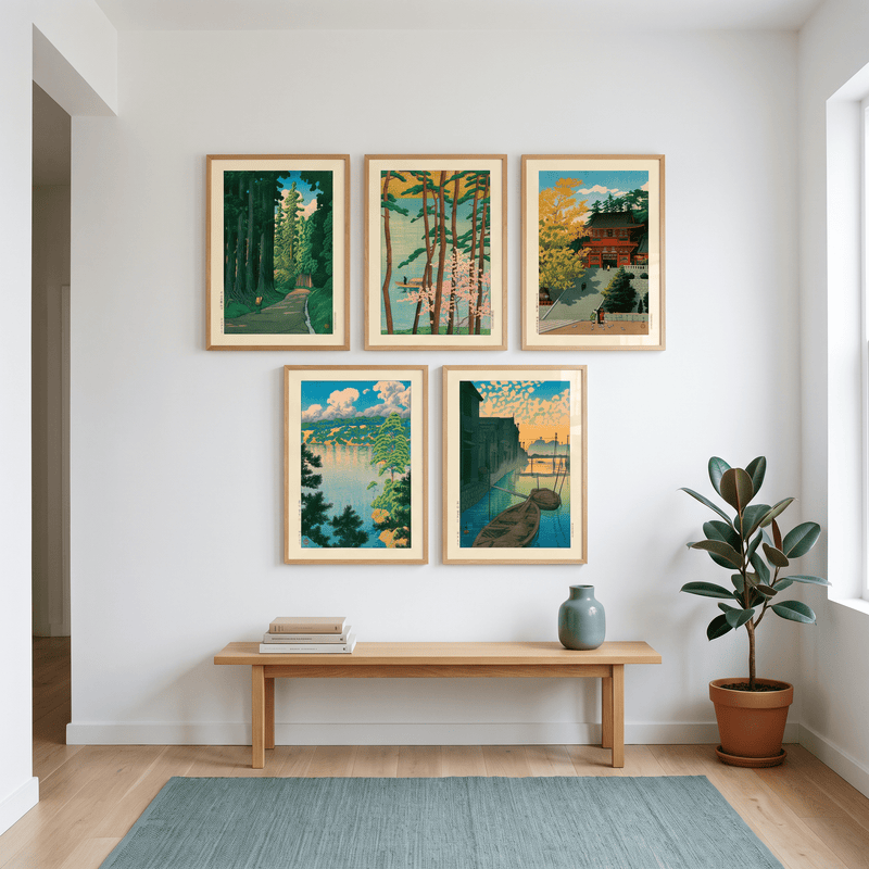 Hasui Springtime Art Gallery Wall