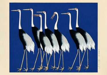 7 Birds by Korin in Blue - Kuriosis Fine Art GmbH