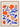 Orange Blue Fleurs Papiers Découpés Art Exhibition Poster