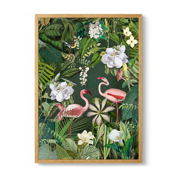 Tropical Flamingo Jungle 2 von Andrea Haase