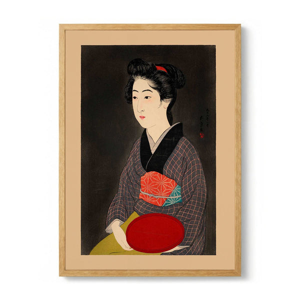Waitress with a Red Traya Maid von Gōyo Hashiguchi