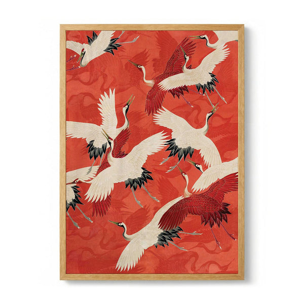 Red Cranes Kimono