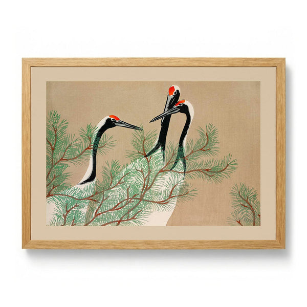 Cranes from Momoyogusa-Flowers by Sekka
