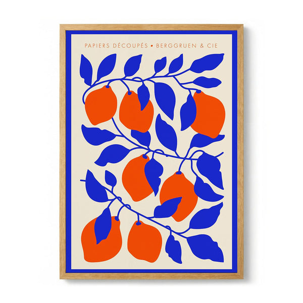 Lemons Blue Orange Papiers Découpés Art Exhibition