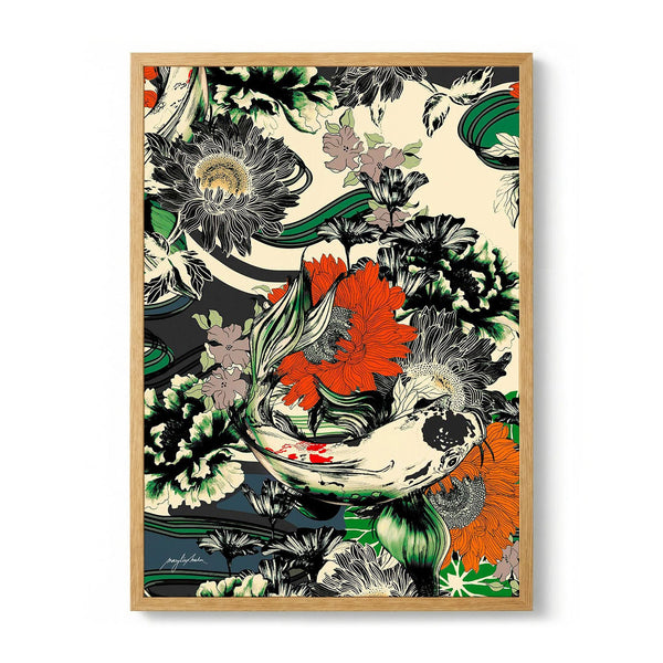 Koi Pond Japan Kimono de Marylène Madou