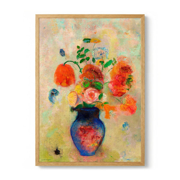 Large Vase with Flowers Painting de Odilon Redon