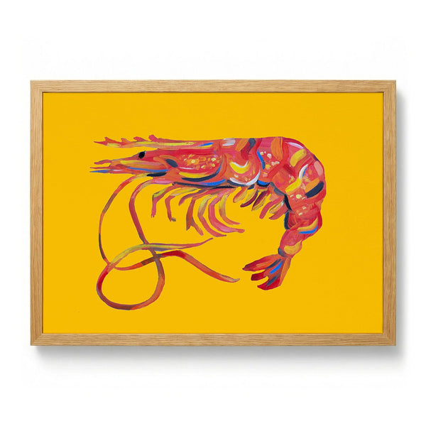 Prawn On Yellow by Alice Straker