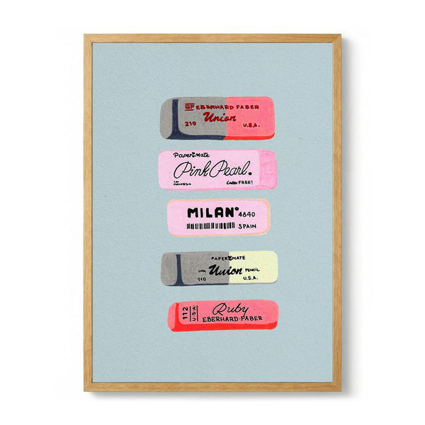 Erasers Art Print par Studio Mandariini
