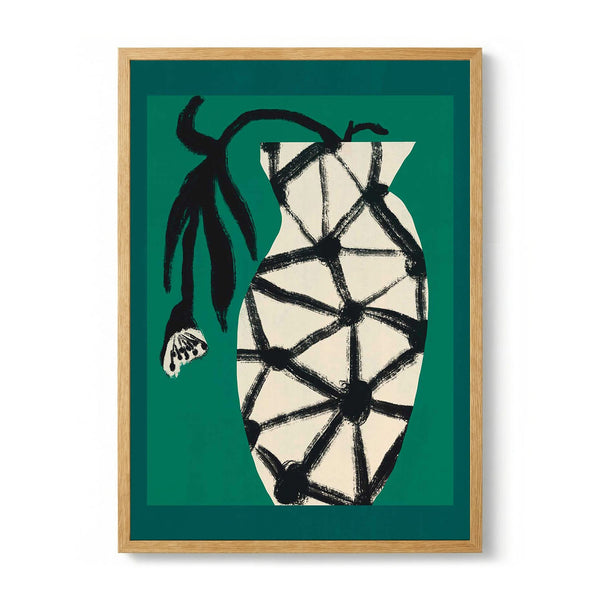 Hexagon Vase In Green di Little Dean