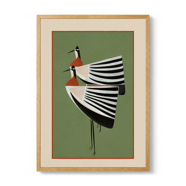 Striped Bird Pair par City Art