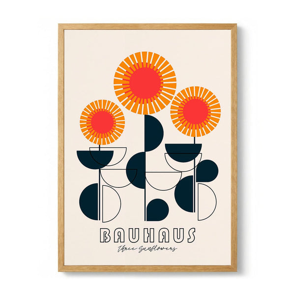 Bauhaus - Three Sunflowers von CATS AND DOTZ