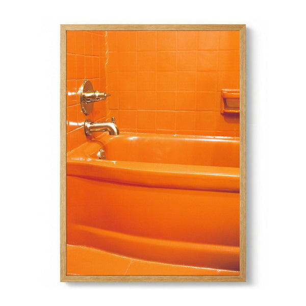 Vibrant Orange Bathroom by Bethany Young
