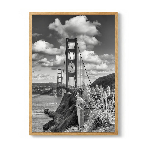 Golden Gate Bridge Black White by Melanie Viola