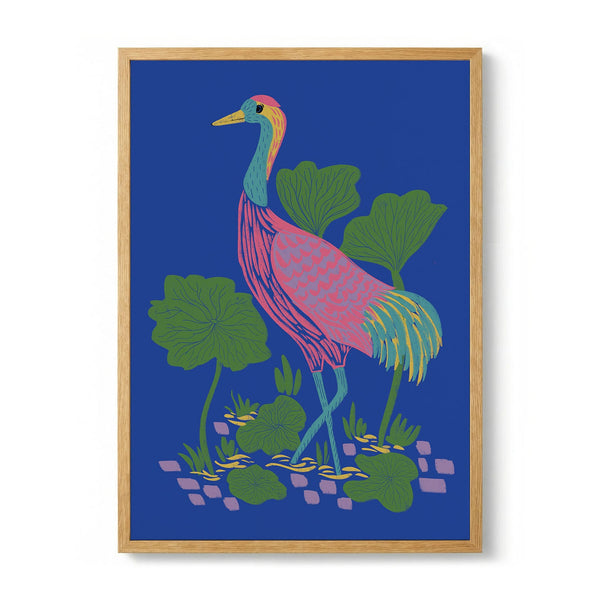 Vibrant Pond Crane by Nikita Jariwala