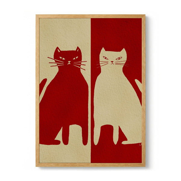 Symmetrical Grumpy Cats by Sharyn Bursic