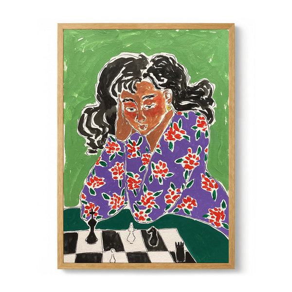 Pensive Chess Player by Rushati Chowdhury