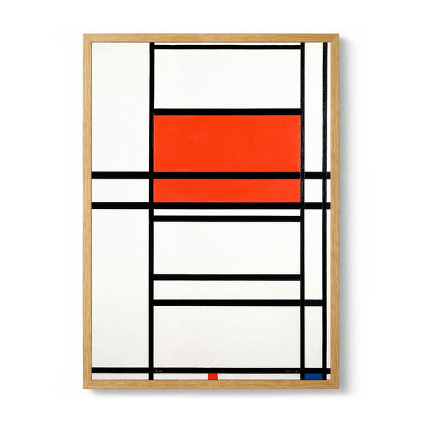 Composition No. 4 with red and blue by Piet Mondrian