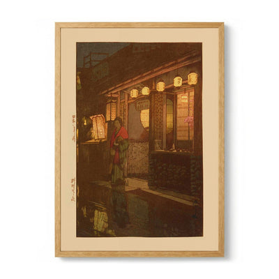 A Little Restaurant at Night by Hiroshi Yoshida