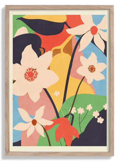 Abstract Art Landscape Flowers door ThingDesign