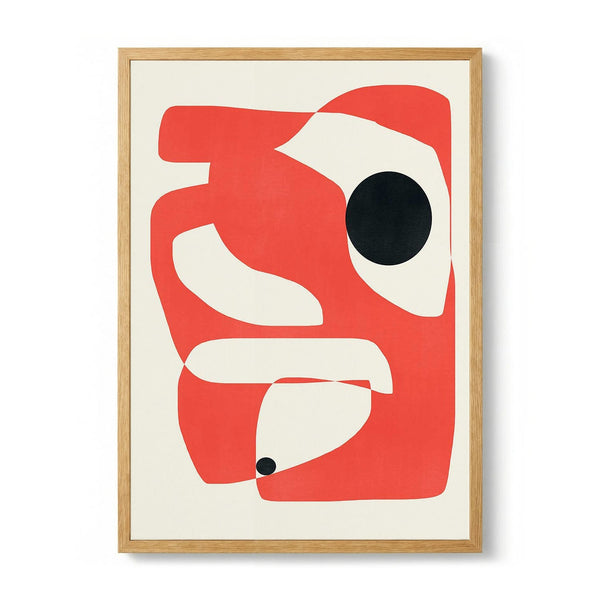 Abstract Geometric Composition -red by Little Dean