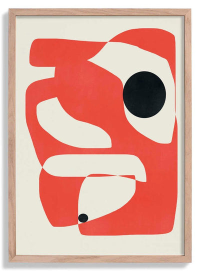 Abstract Geometric Composition -red door Little Dean