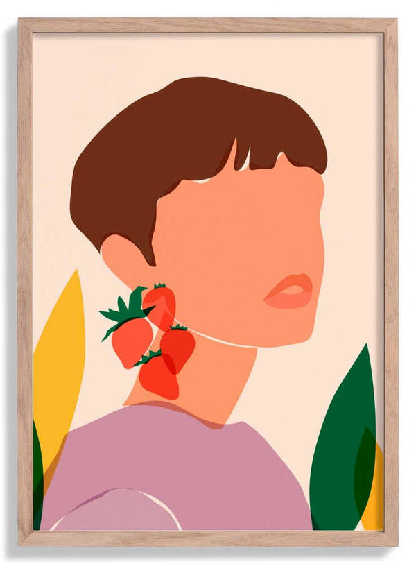 Abstract Strawberry Earrings von Kintsugi99