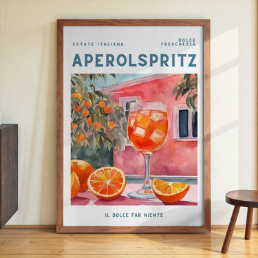 Aperol Spritz, Aquarell, Fresh by Ohkimiko - Kuriosis Fine Art GmbH