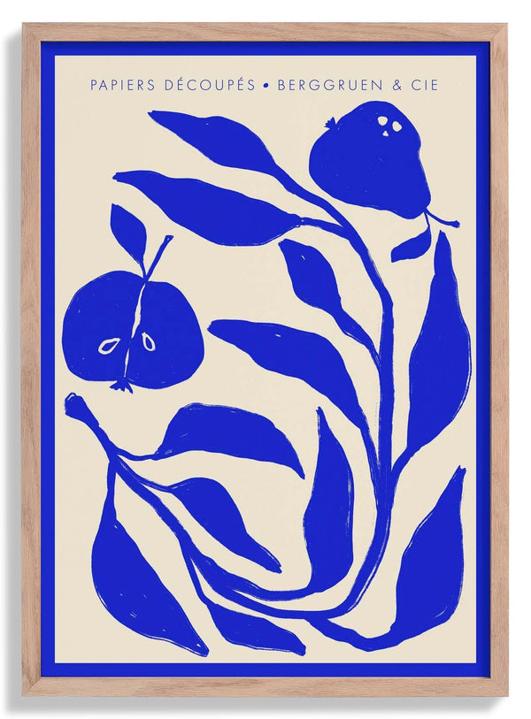 Apples Pears Blue Papiers Découpés Art Exhibition