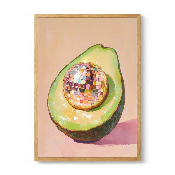 Avocado Disco Ball by Melloi Art Prints