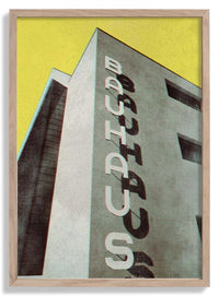Bauhaus Dessau architecture in vintage magazine style by Rosana Laiz Blursbyai - Kuriosis Fine Art GmbH