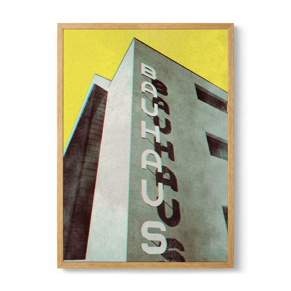 Bauhaus Dessau architecture in vintage magazine style by Rosana Laiz Blursbyai - Kuriosis Fine Art GmbH