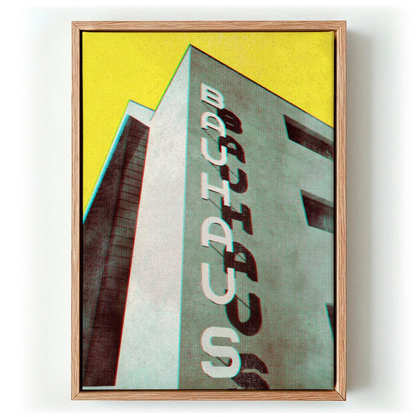 Bauhaus Dessau architecture in vintage magazine style by Rosana Laiz Blursbyai
