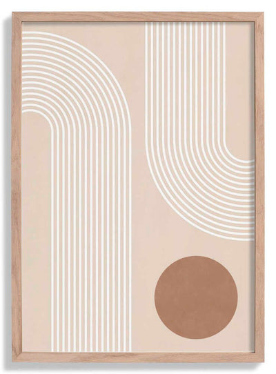 Beige Arc Poster door Elena Ristova