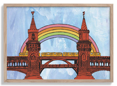 Berlin Rainbow Oberbaumbrücke door Kaitlyn Parker