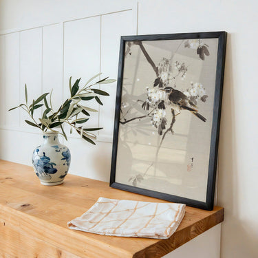 Birds on a Flowering Branch (1887) by WANTANABE SEITEI - Kuriosis Fine Art GmbH