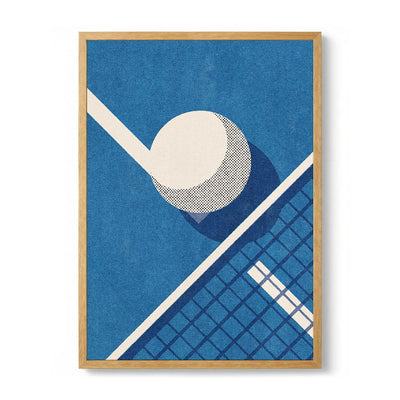 Blue Court Tennis Match by Daniel Coulmann