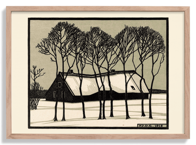 Boerderij in de sneeuw by Julie de Graag