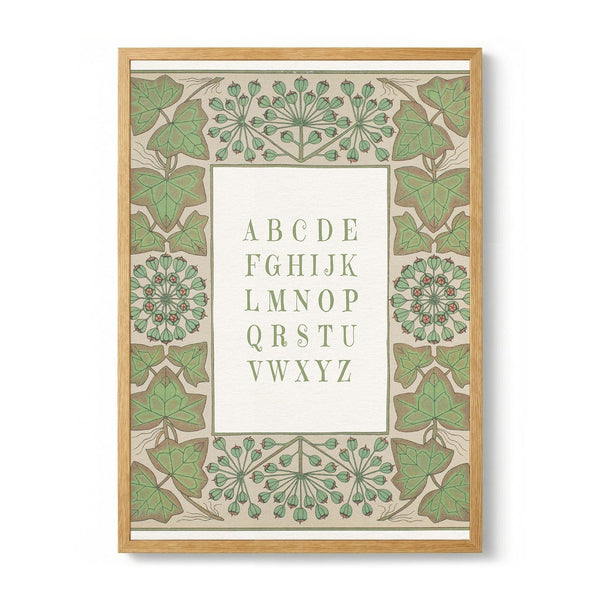 Botanical Alphabet Frame by Wild Violets