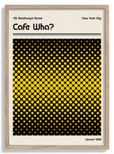 Cafe Wha Retro Poster by Retrodrome - Kuriosis Fine Art GmbH