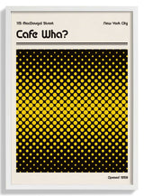 Cafe Wha Retro Poster by Retrodrome - Kuriosis Fine Art GmbH