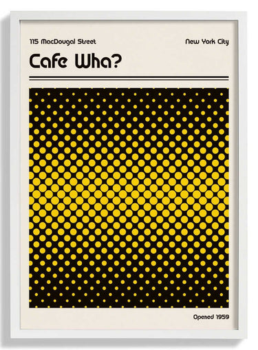 Cafe Wha Retro Poster by Retrodrome - Kuriosis Fine Art GmbH