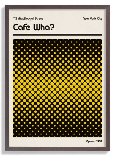 Cafe Wha Retro Poster by Retrodrome - Kuriosis Fine Art GmbH