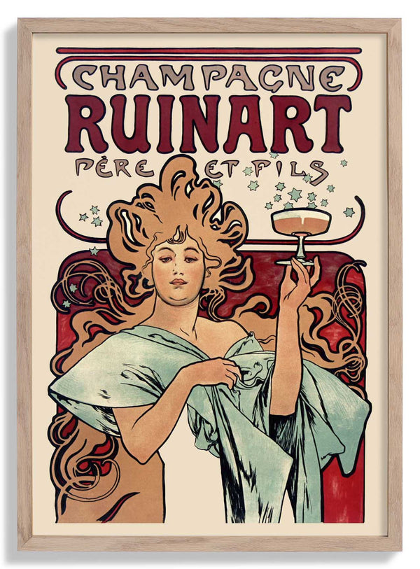 Champagne Ruinart by Alphonse Mucha