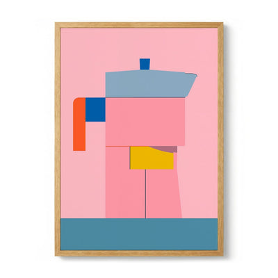 Colorful Geometric Coffee Pot by DARIA IVANOVNA
