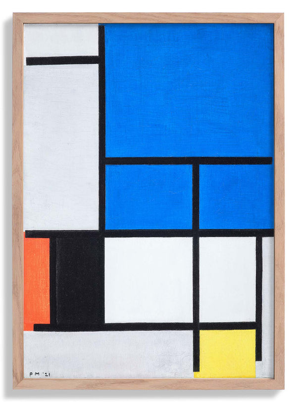 Composition with Large Blue Plane, Red, Black, Yellow, and Gray by Piet Mondrian