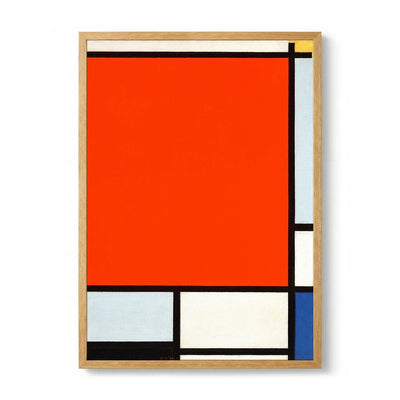 Composition with Large Red Plane, Bluish Gray, Yellow, Black and Blue by Piet Mondrian